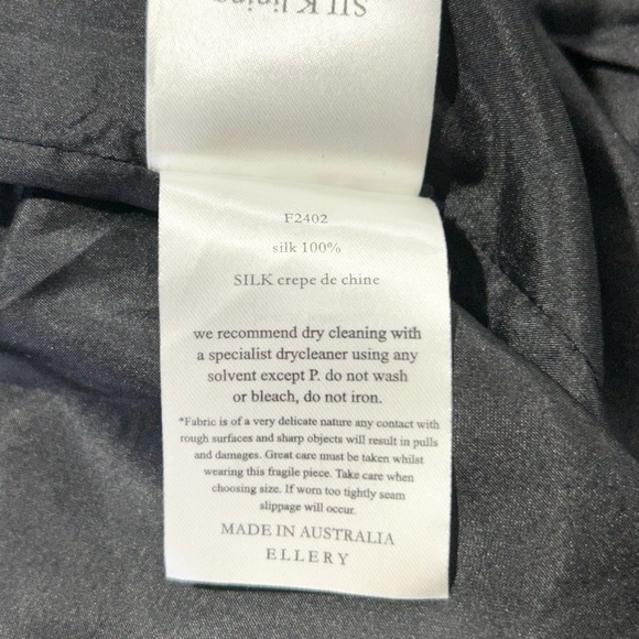 Ellery Structured Black Floral Silk Lined Sleeveless Mini Dress AUS 6 US 2 - Picture 9 of 9